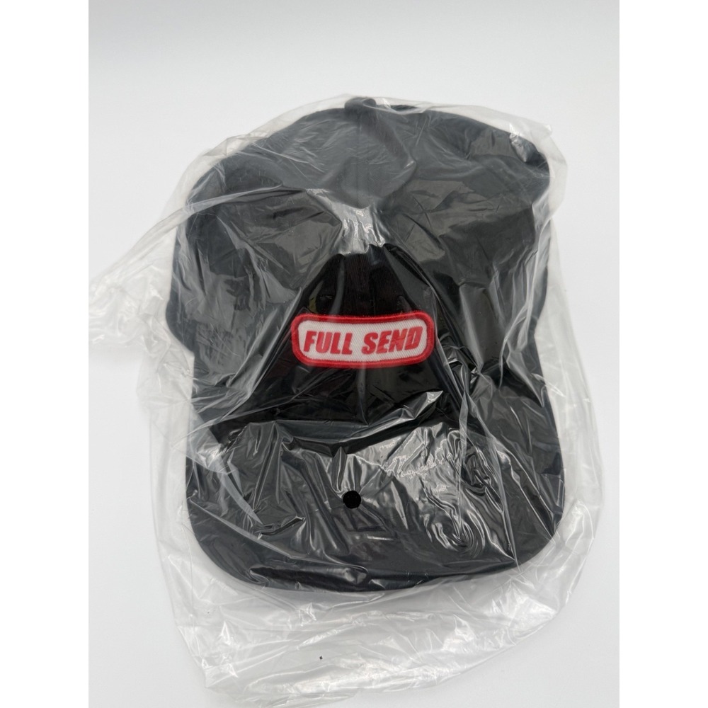 NEW FULL SEND Curved Hat Black Patch Snapback Adjustable RHTNBR-62